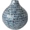 14" Blue Mother of Pearl Handmade Mosaic Inspired Vase